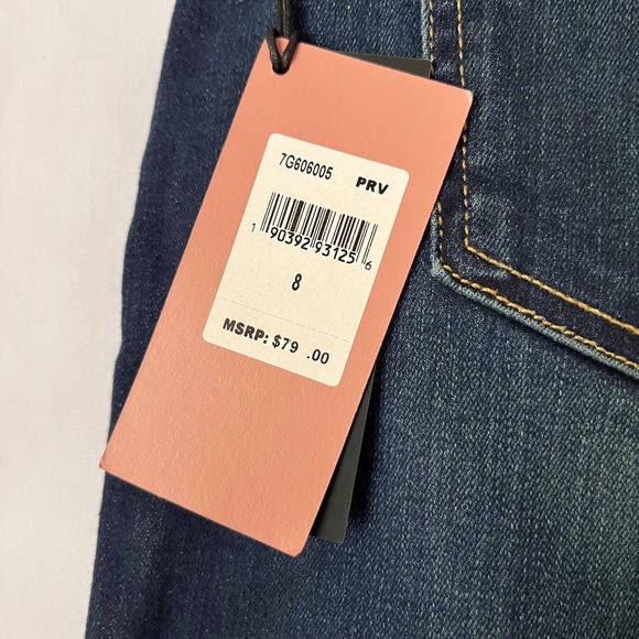 NWT Jen7 by 7 for All Mankind Raw Hem Mid Denim Shorts W/ Sculpting Panel - Picture 11 of 12